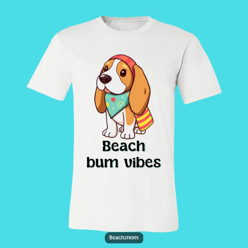 Funny Basset Hound Beach Day T-Shirt: Hilarious Dog Tee for Summer Fun