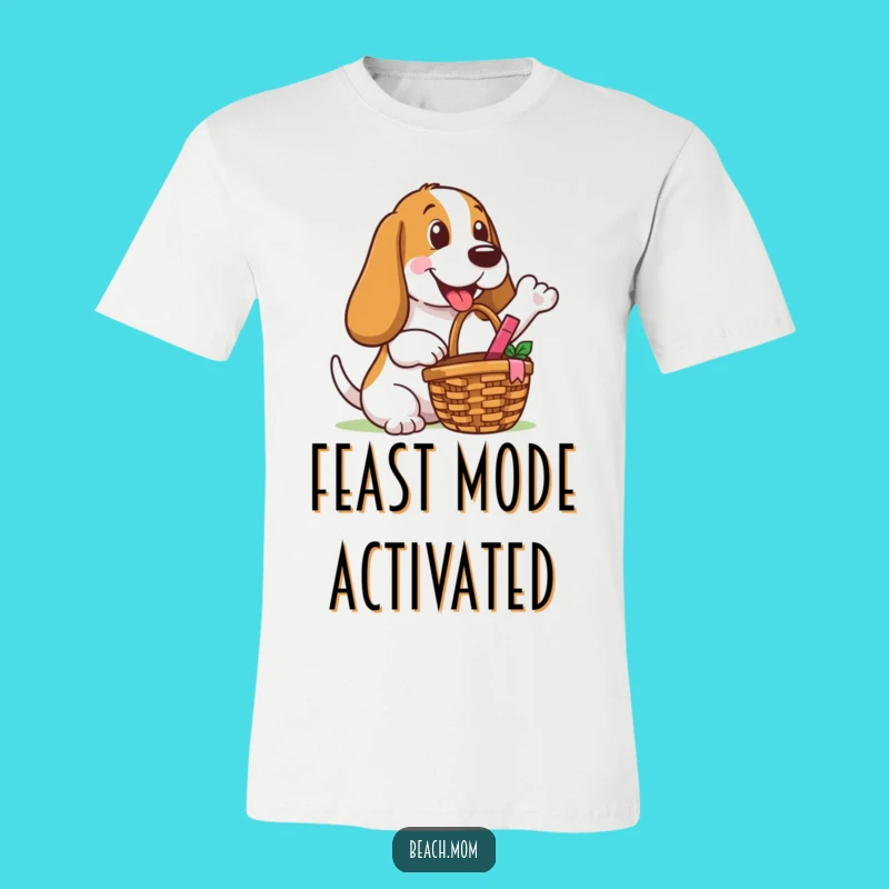 Funny Basset Hound Picnic Tee: Happy Food Share Shirt Gift