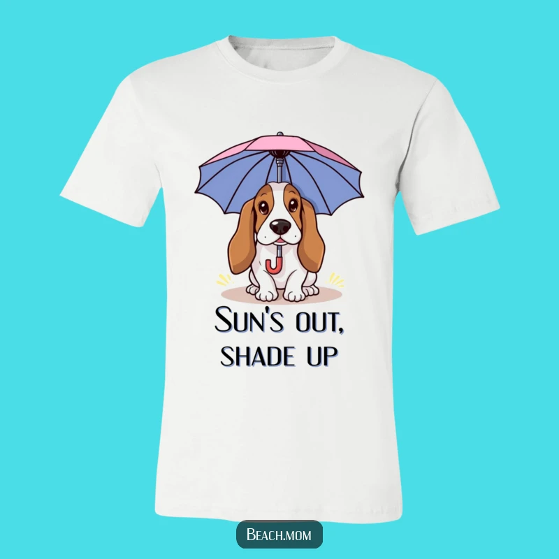 Funny Basset Hound Sun Shade T-Shirt: Hilarious Dog Tee for Summer