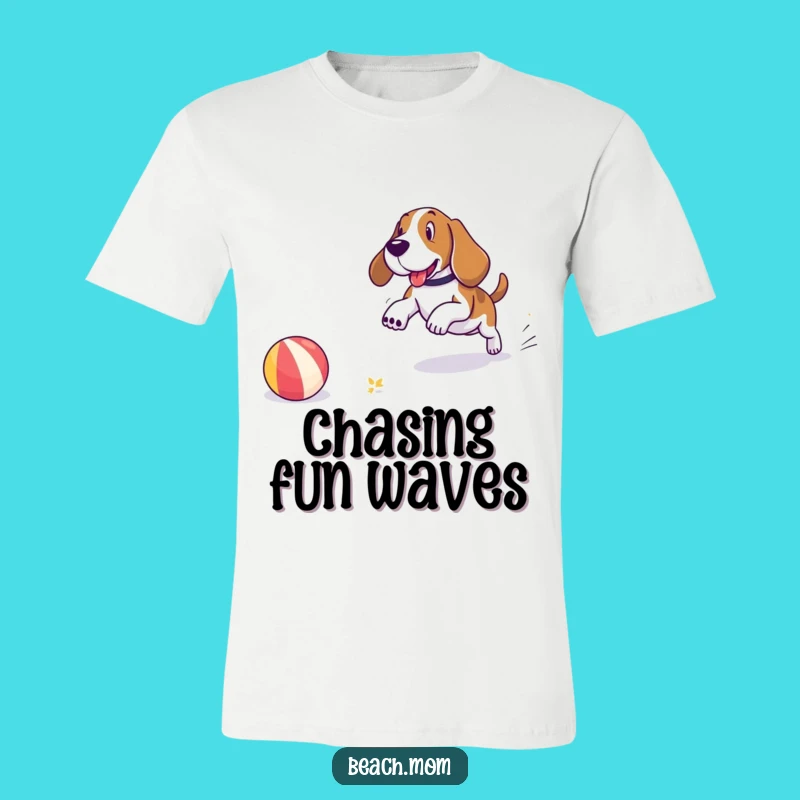 Funny Beach Bum Basset Hound T-Shirt - Comical Summer Apparel