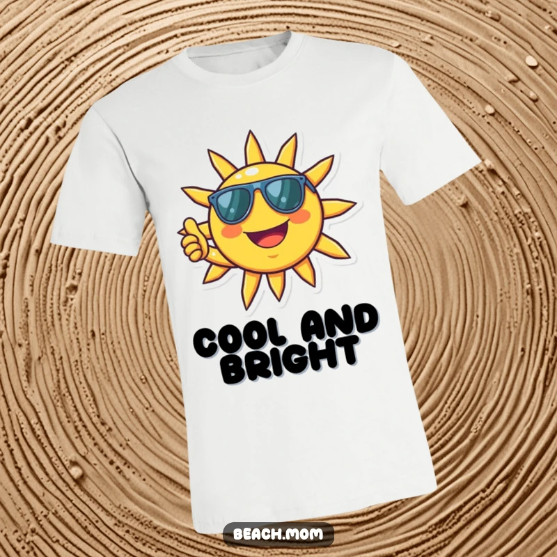 Funny Sun T-Shirt: A smiling sun character wearing sunglasses gives a thumbs up, radiating positivity.