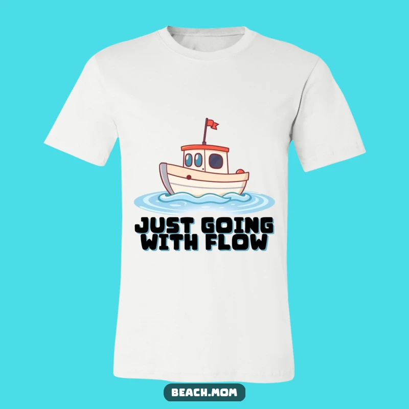 Funny Little Boat T-Shirt: Wearable Calm with a Bobbing Waves Design Gift