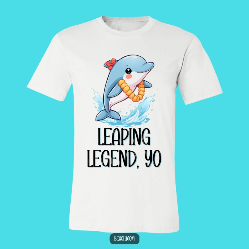 Funny Dolphin Lei T-Shirt: Wearable Humor of a Leaping Ocean Paradise