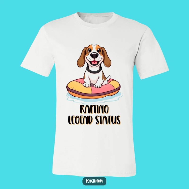 Funny Basset Hound Raft Adventure T-Shirt: Hilarious Dog Tee