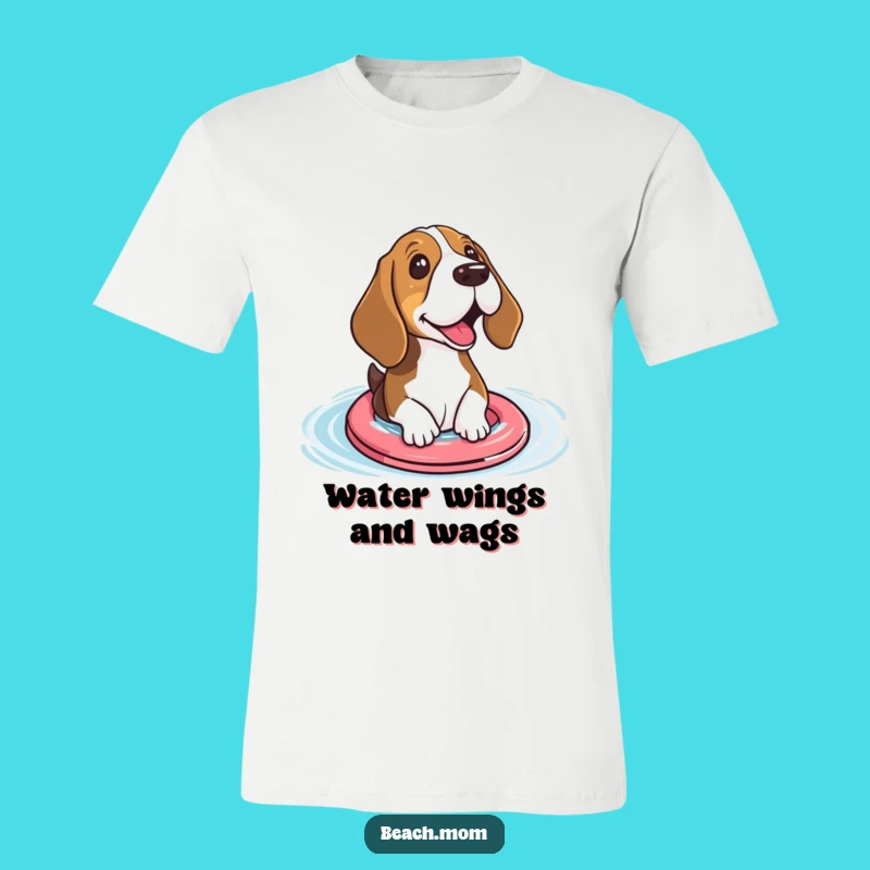 Funny Basset Hound Floaties T-Shirt - Paddling Pup Adventure Apparel Gift