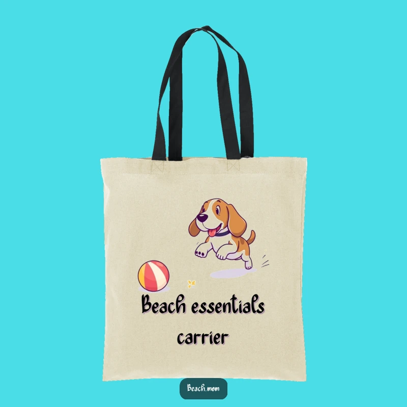 Beach Day Funny Basset Hound Tote Bag - Chic & Fun Accessory