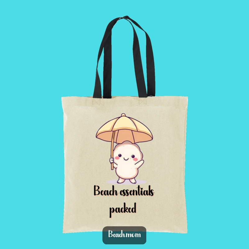 Funny Smiling Seashell Tote Bag: Beach Umbrella Carrier, Perfect Beach Accessory