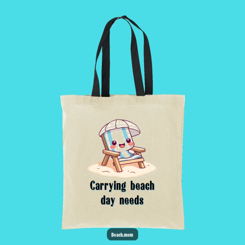 Funny Beach Chair Tote Bag - Relaxed Cartoon Accessory for Sunny Days