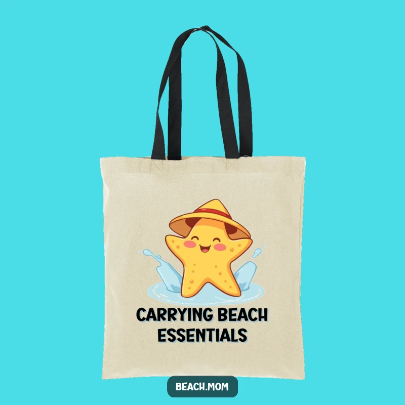 Funny Starfish Sunhat Splashing Tote Bag - Beach Day Accessory