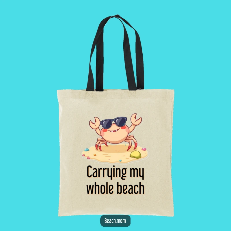 Funny Crab Sunglasses Tote: Carry Your Gear with Hilarious Beach Style