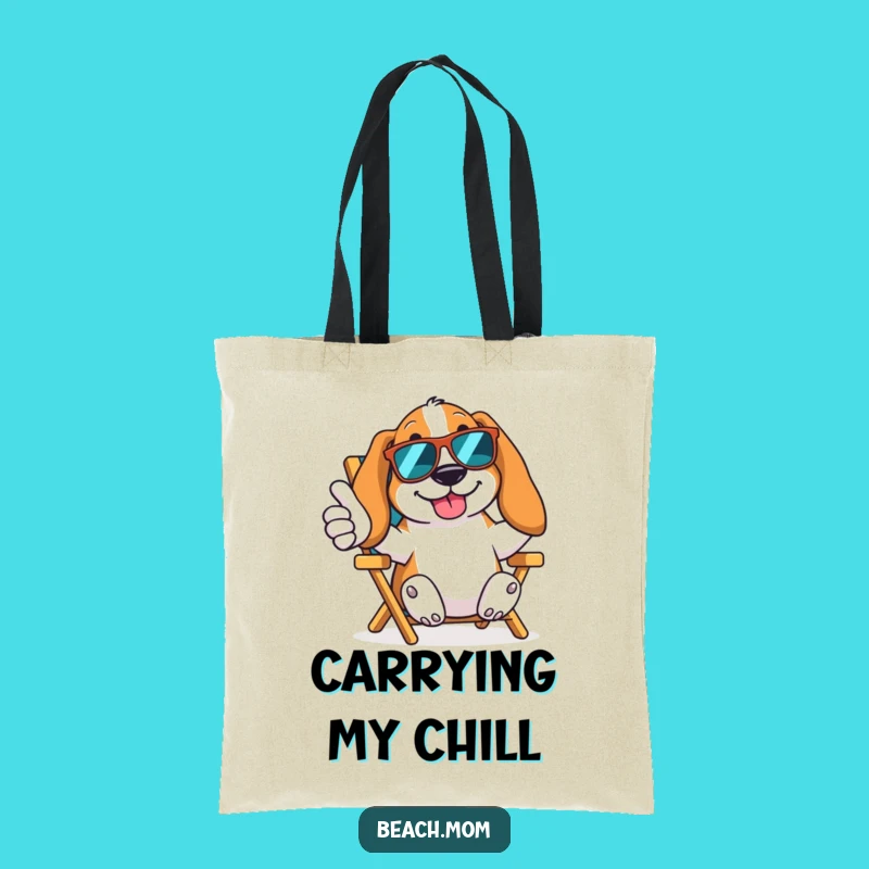 Funny Basset Hound Beach Tote - Cool Dog Thumbs Up Bag