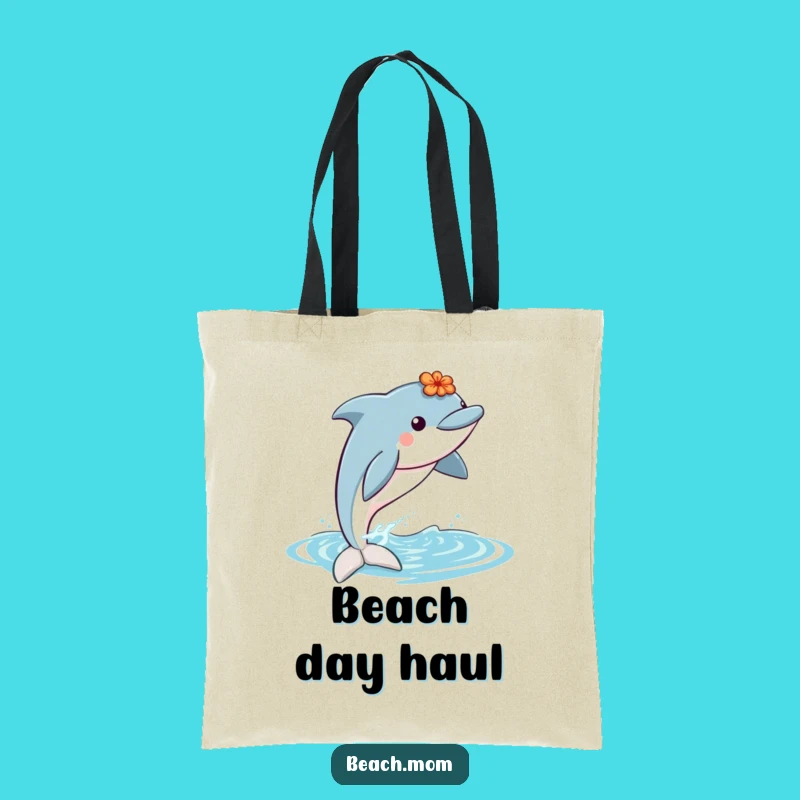 Funny Dolphin Lei Tote Bag: Carry Your Fun with Tropical Style