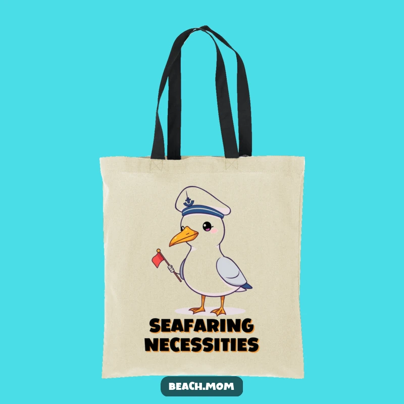 Funny Sailor Gull Tote Bag: Carry Your Essentials with Nautical Flair