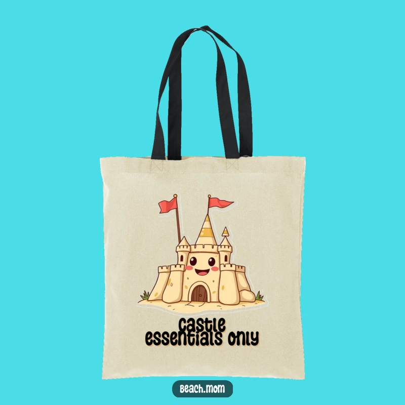 Funny Sandcastle Grin Tote Bag - Hilarious Beach Castle Carryall!