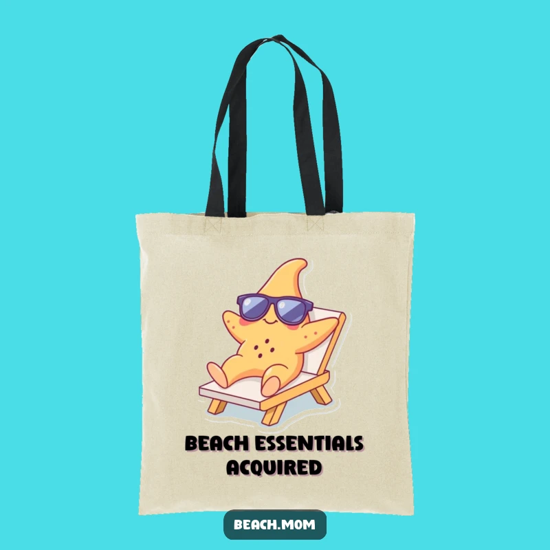 Funny Starfish Lounger Tote Bag: Hilarious Beach Essential, Perfect Funny Gift for Shoppers
