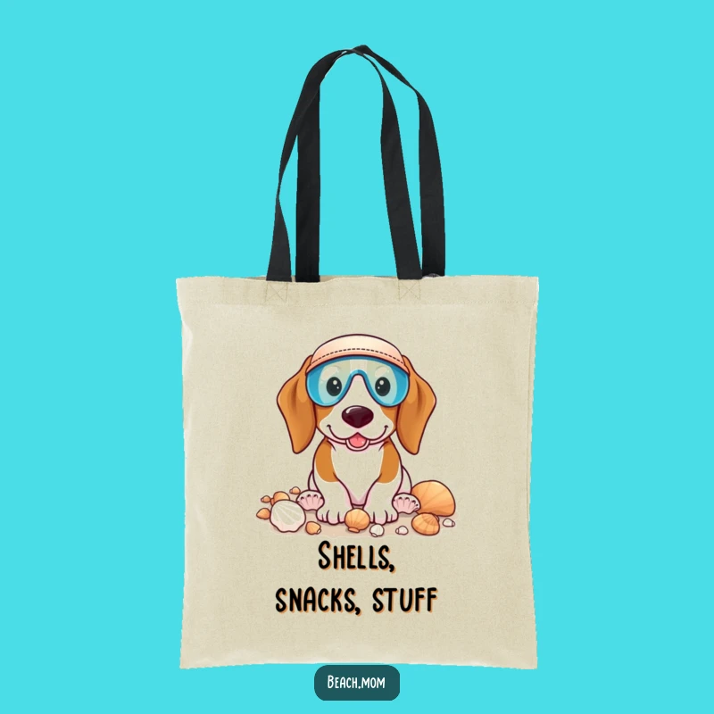 Funny Basset Hound Beachcomber Tote Bag: Cute Dog Accessory for Shoppers